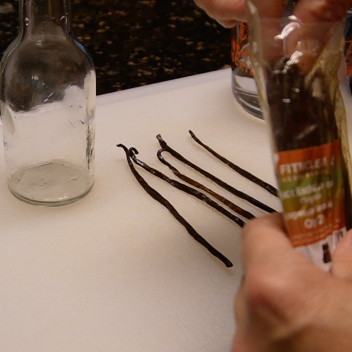 Taking Vanilla Beans from the package to make homemade vanilla extract
